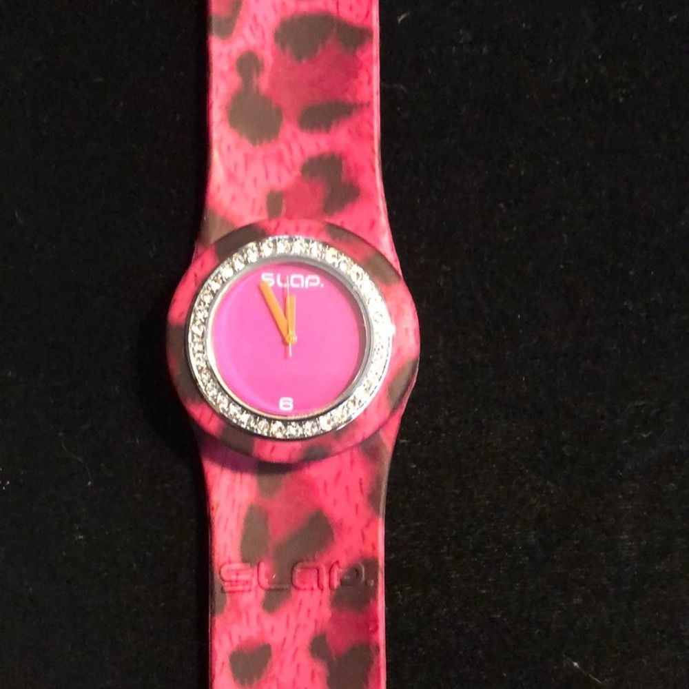 Authentic slap watch leopard print pink!